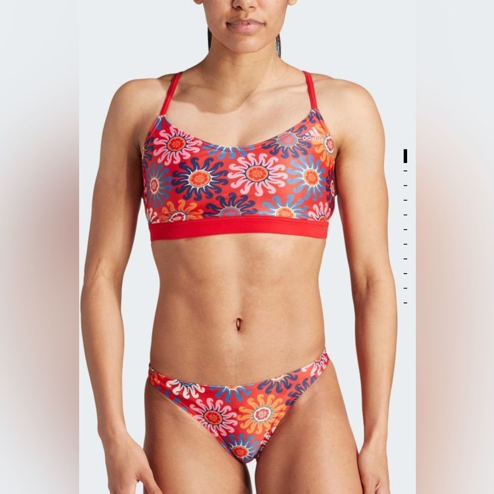 adidas x FARM RIO Bikini - Vivid Red / Bliss Pink - NWT